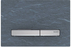 115.788.JM.2 Смывная клавиша Geberit Sigma50 для двойного смыва к 111.300/350/361/362/380/390/796, натуральный сланец Mustang/металлический хромирован 250_100_Array